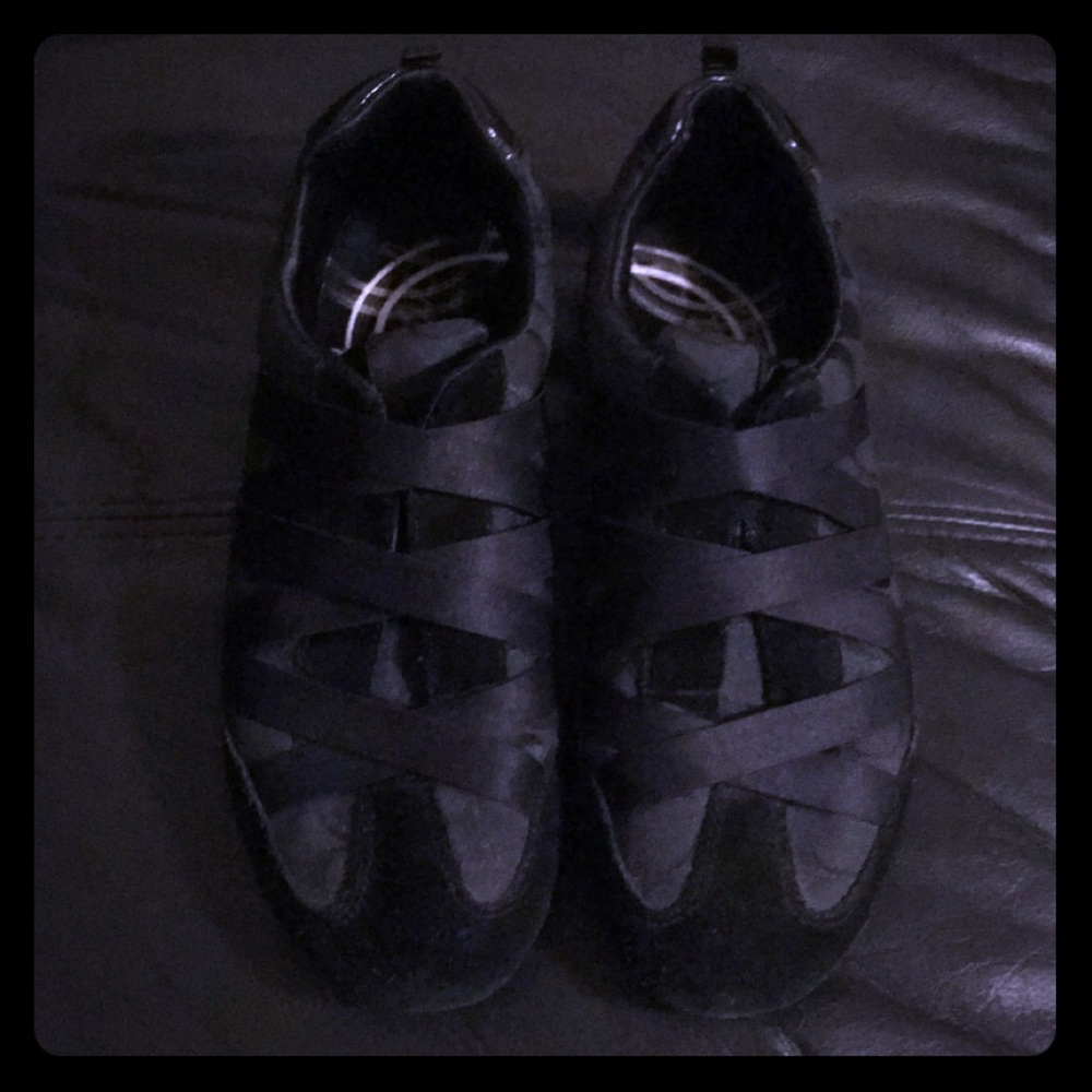 Coach Harmonie shoes, black on black logo, Size 8